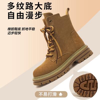 Уличные полые ботинки Мартин женские новые летние дышащие маленькие короткие ботинки кожаные коричневые ковбойские ботинки в западном стиле