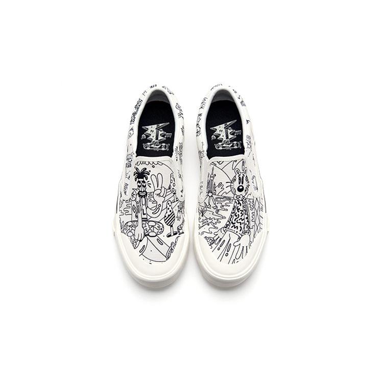 Кеды Li Ning Boogle X Steven Harrington для скейтбординга 'Белый Черный' Женские AECR072-3