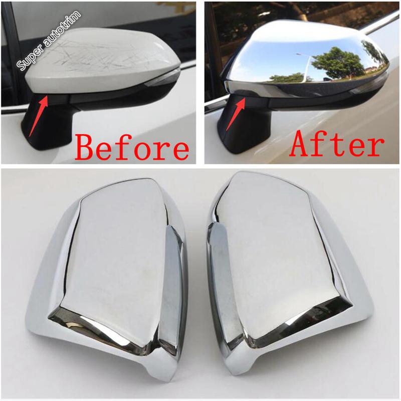 Car Rearview Side Turn Signal Mirror Cap Case Protective Cover Trim ABS Chrome Accessories For TOYOTA Sienta XP170 2015 -