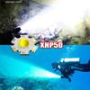 Сверхъяркий подводный фонарь XHP50 LED IPX8 Водонепроницаемый подводный фонарь Высокомощный Регулируемый фокус Фонарь для дайвинга