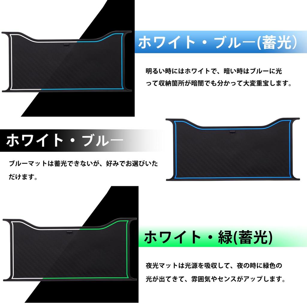 Auto Spec Toyota Alphard 40 Series Interior Rubber Door Pocket Mats 2023 Present Rubber Interior Noise Set Alphard 40 White with Blue (June - Models),