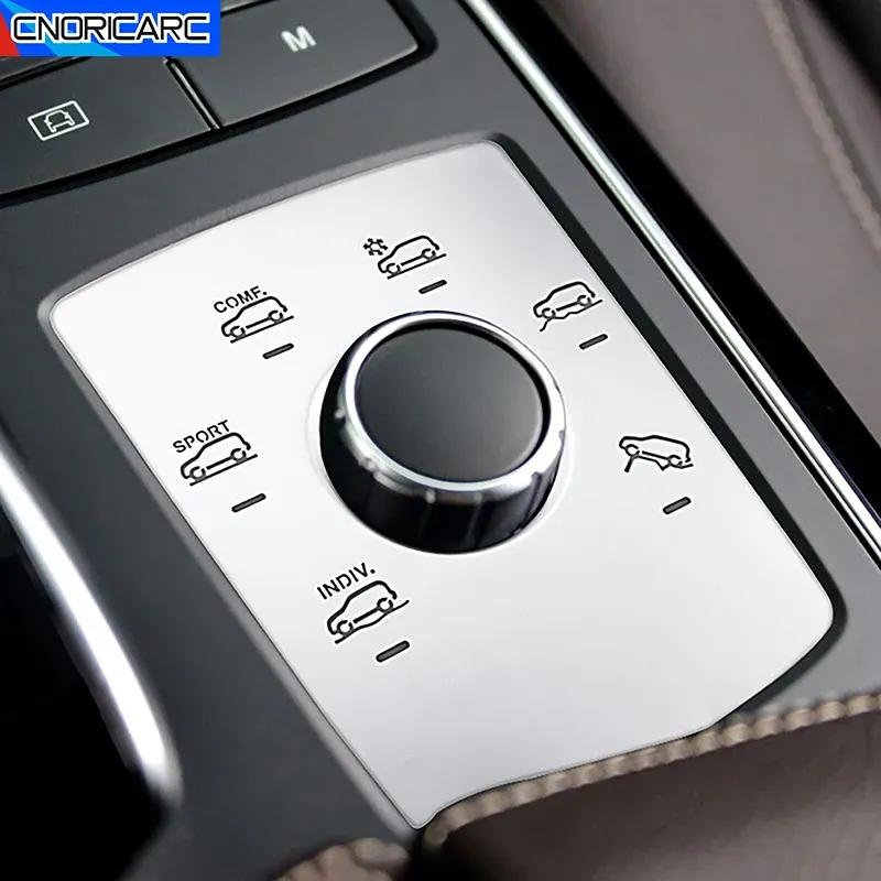 For Mercedes Benz ML W166 GL X166 GLS GLE Car Console Sport Driving Mode Button Panel Cover Sticker Interior Accessories Decals