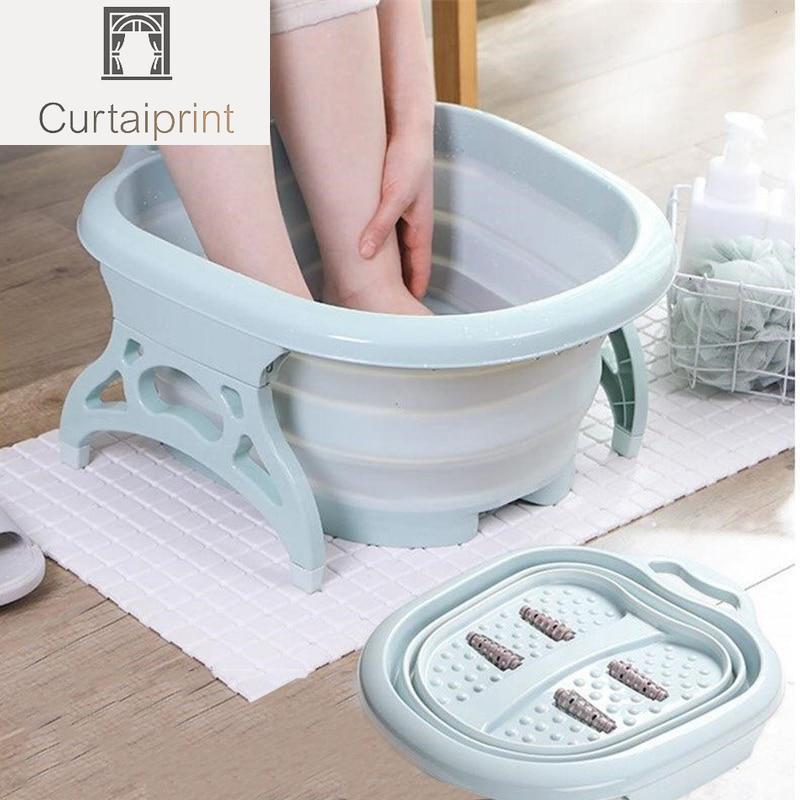 Foldable Footbath Massage Bucket Soaking Bucket Folding Basin Foot Bath Bucket Bathtub