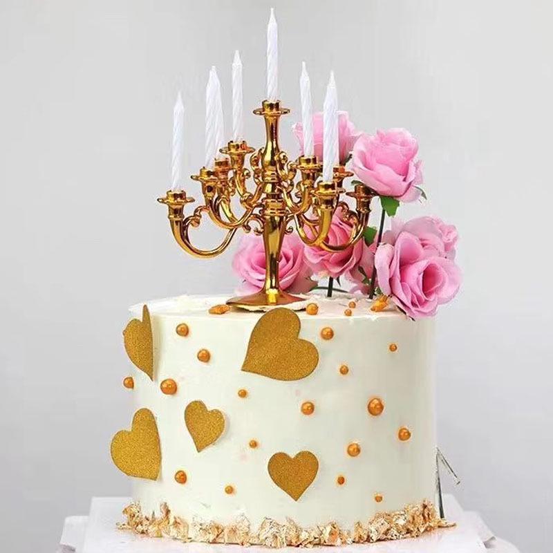 Украшения для торта Подсвечники Украшения: Ретро-европейская роскошь для дней рождения, свадеб и вечеринок