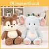 Squirrel Cartoon And Elephant Plush Toys With Pp Cotton Filling For Gift Kids