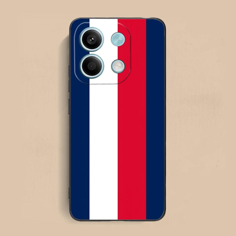Чехол для мобильного телефона в красно-синюю полоску для Xiaomi Redmi Note 14 13 12 11 S Pro Plus 4G 5G Цветной печатный чехол Красивый роскошный чехол