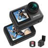 AKASO Brave 7 LE Action 4K IPX7 40M Underwater Image Dual Touch Time External Two 1350mAh Remote Control Included Camera, 60fps, 20MP, Waterproof,