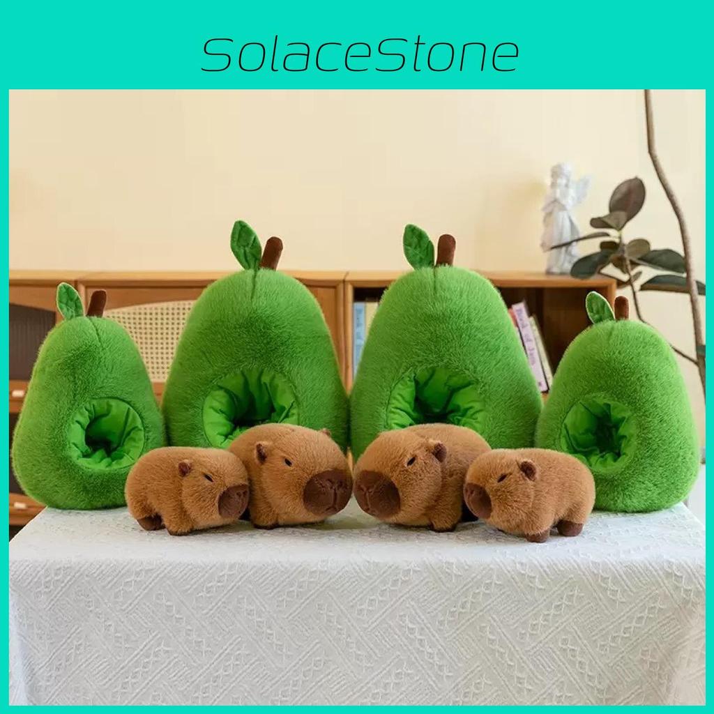 Creative Avocado Capybara Plush Doll Children Toy For Kids And Giftgiving