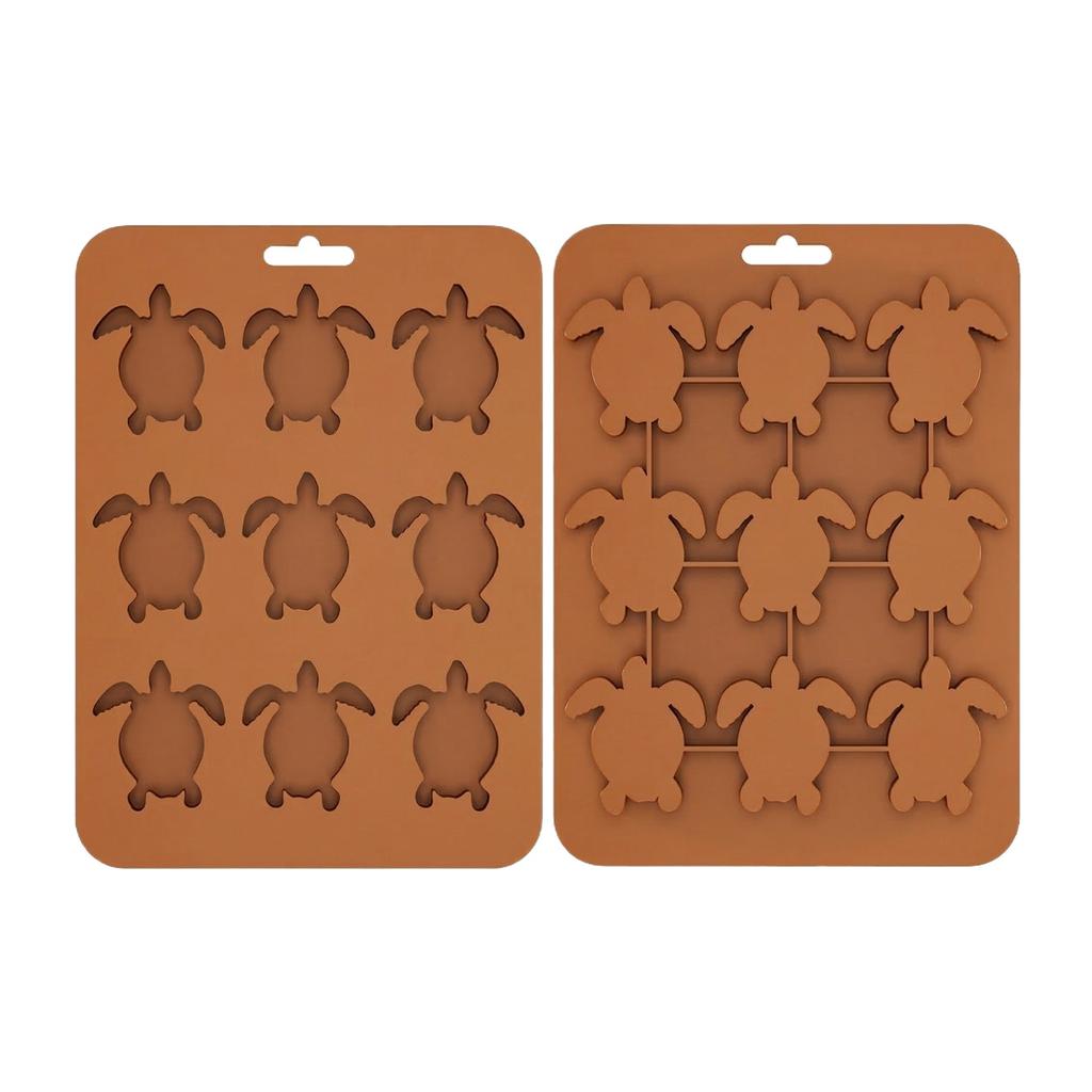 Animals Ice- Mold - Ocean Animals Turtle,Dolphins,Penguins,Silicone Mold For Baking Muffin Cake, Chocolate,Candy, Soap