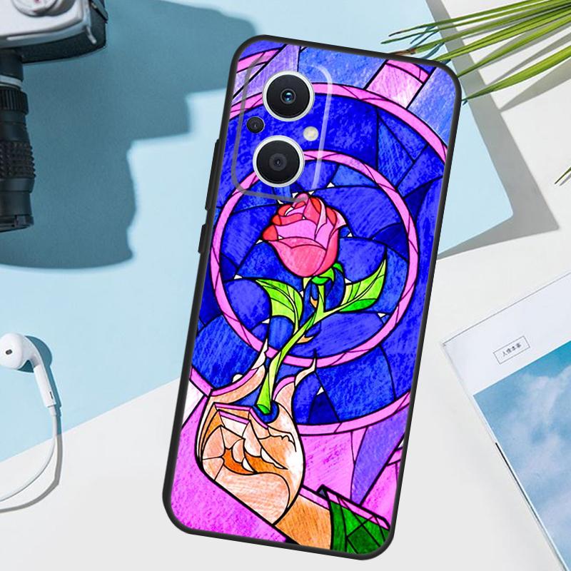 Чехол-витраж «Розовые Галактики» для OPPO Reno 14F 13F 12F 11 F 10 12 13 14 Pro 7 8 Lite OPPO Find X9 X8 X6 X5 Pro