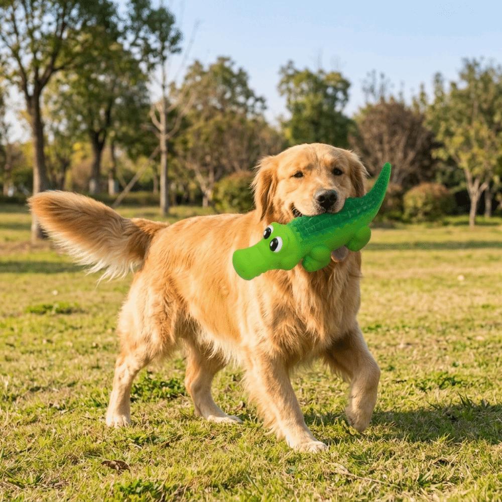 Alligator Outline Squeaky Dog Alligator Toy Interactive Dog Training Toy Puppy Teething Period
