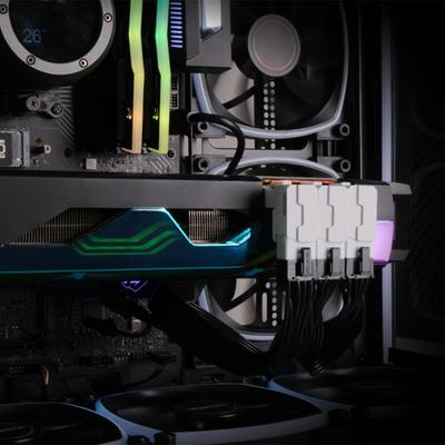 Угловой 90 градусов 8-контактный адаптер питания PCIe для видеокарты настольного компьютера с эффективной системой охлаждения из алюминия