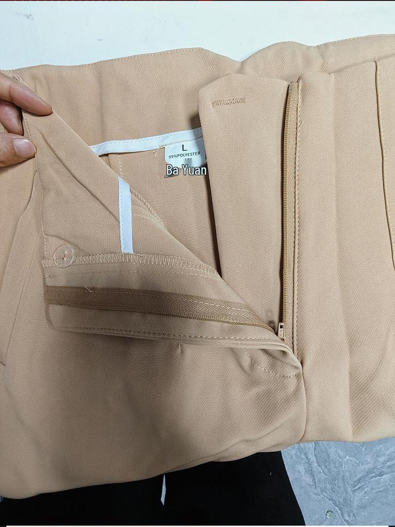 Женские формальные брюки прямого кроя с драпировкой, облегающие фигуру