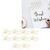 50pcs Pen Clips Multipurpose Electroplating Cute Shape Metal Pen Holders for Notebook Journals Clipb