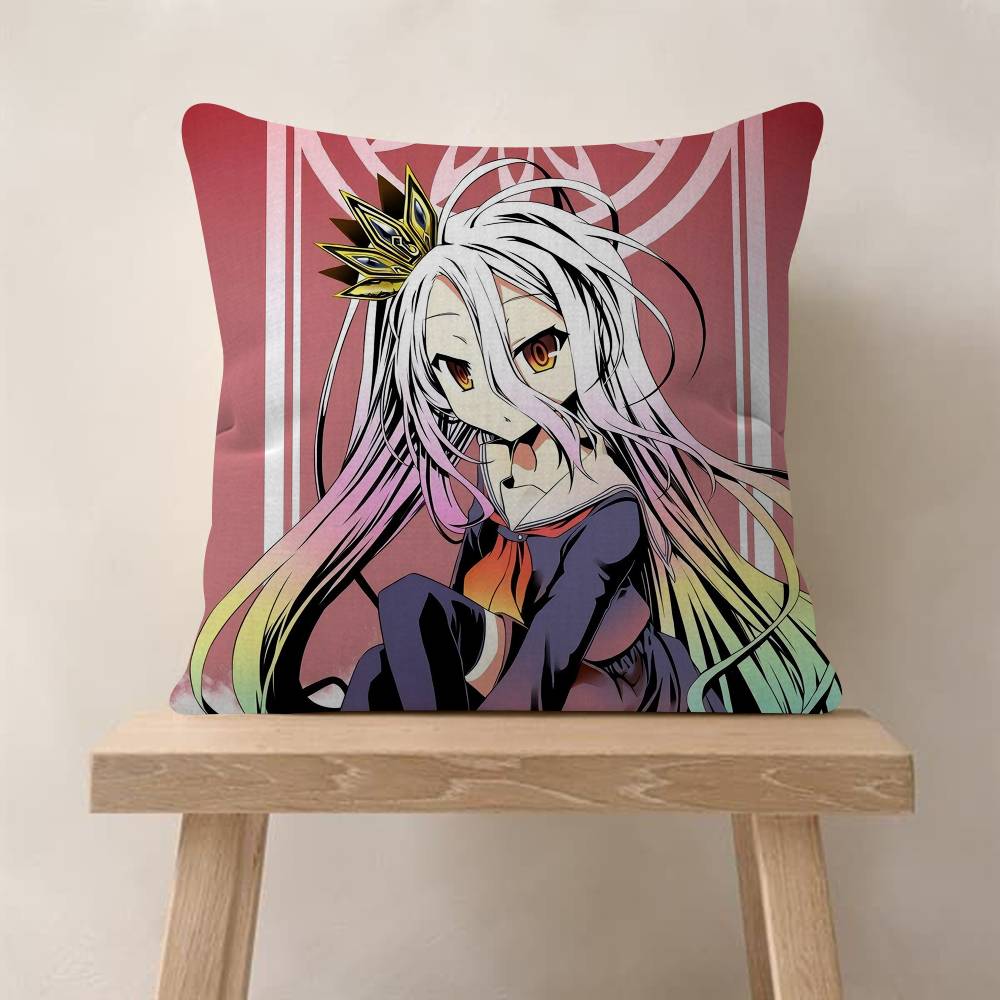 Чехлы на подушки из аниме NNo Game No Life Мультяшные Декоративные для дивана Домашние Двусторонние Короткий плюш Милый Чехол на подушку