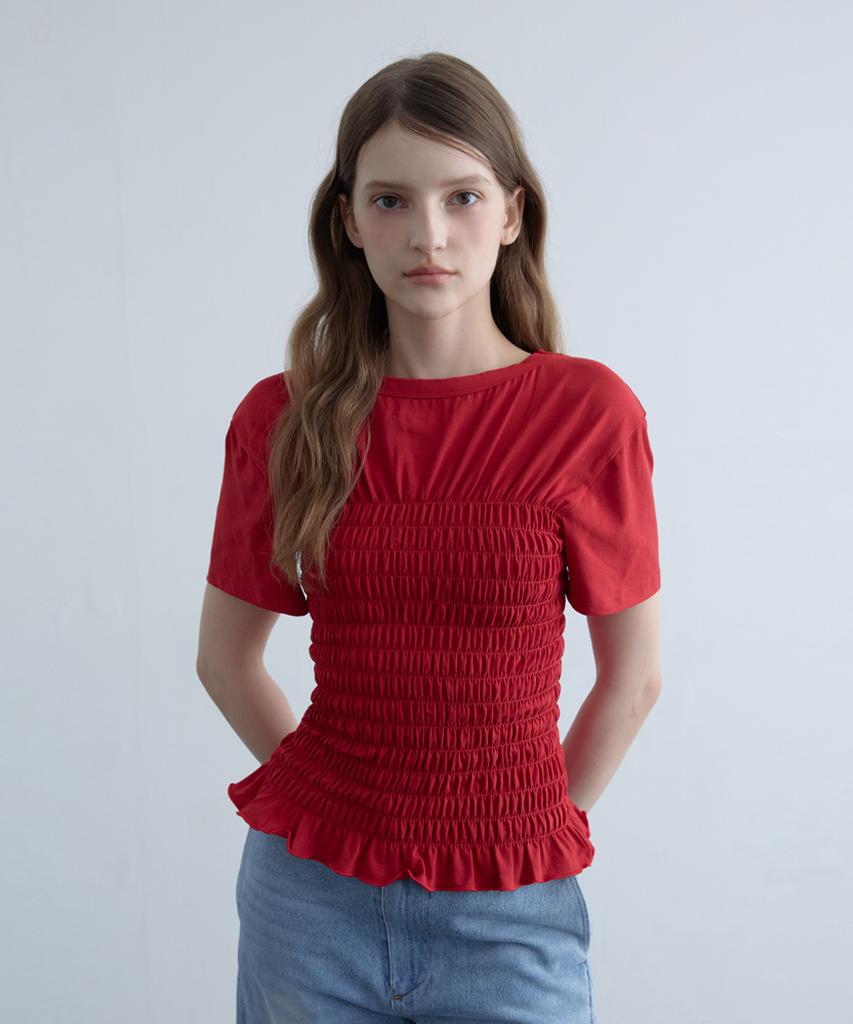 ODER Smoke Ruffle T-Shirt - Red