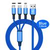 Samsung uchun tezkor USB zaryadlash kabeli Universal 3 ta 1 da Ko'p funksiyali mobil telefon shnuri Zaryadlovchi kabel Type C