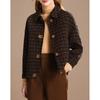 Women's Plaid Wool Blend Short Coat