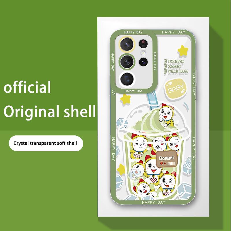 Samsung S21Plus симпатичный мягкий чехол Dingdang A52, Orange Juice 22, прозрачный чехол A32, в комплекте.