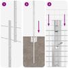 Welded Wire Fence with Posts 10 x 1.2 m (W x H)