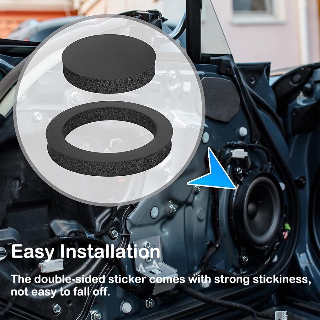 4 шт. Автомобильные дверные динамики, звукоизолирующие кольца, круглая накладка