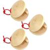 A'sTool Wooden Castanets, Solid Color, Percussion Instrument, Kindergarten, Nursery, Elementary School, Eurhythmics, Play, Performance, Nursing Home,