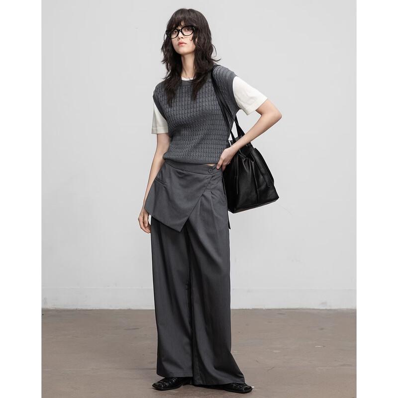 Women's Spring Silk Wool Blend Color-Block Knit Sweater