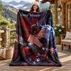 Devil May Cry Custom Name Flannel Blanket Personalized Soft Warm Plush Throw Blanket Customized Gift for Family Friends