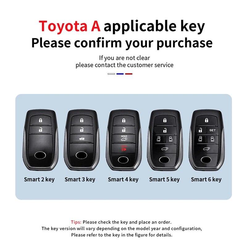 Чехол для автомобильного ключа из цинкового сплава для Toyota RAV4 Highland Coralla Hilux Fortuner Land Cruiser Camry Crown, брелок для ключей, аксессуары