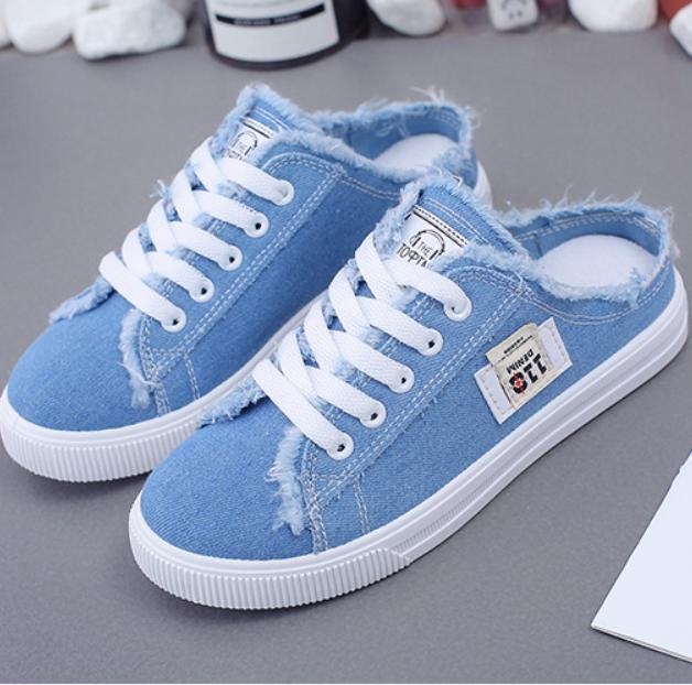 Летние женские парусиновые туфли на платформе без застежек - дышащая обувь на шнуровке, универсальная обувь