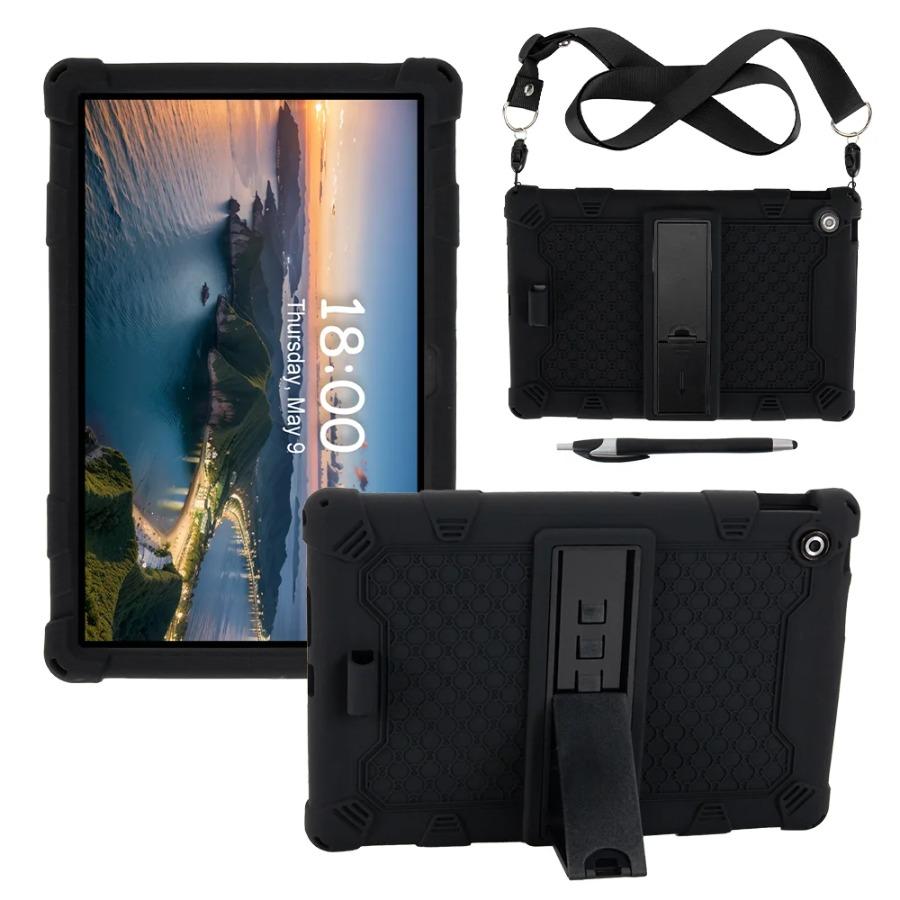 Kids Silicone Case For Lenovo Tab 10.1 2025 TB311XU K10C TB311FU 10.1" Anti-drop Stand Case With Shoulder Strap Tablet Cover