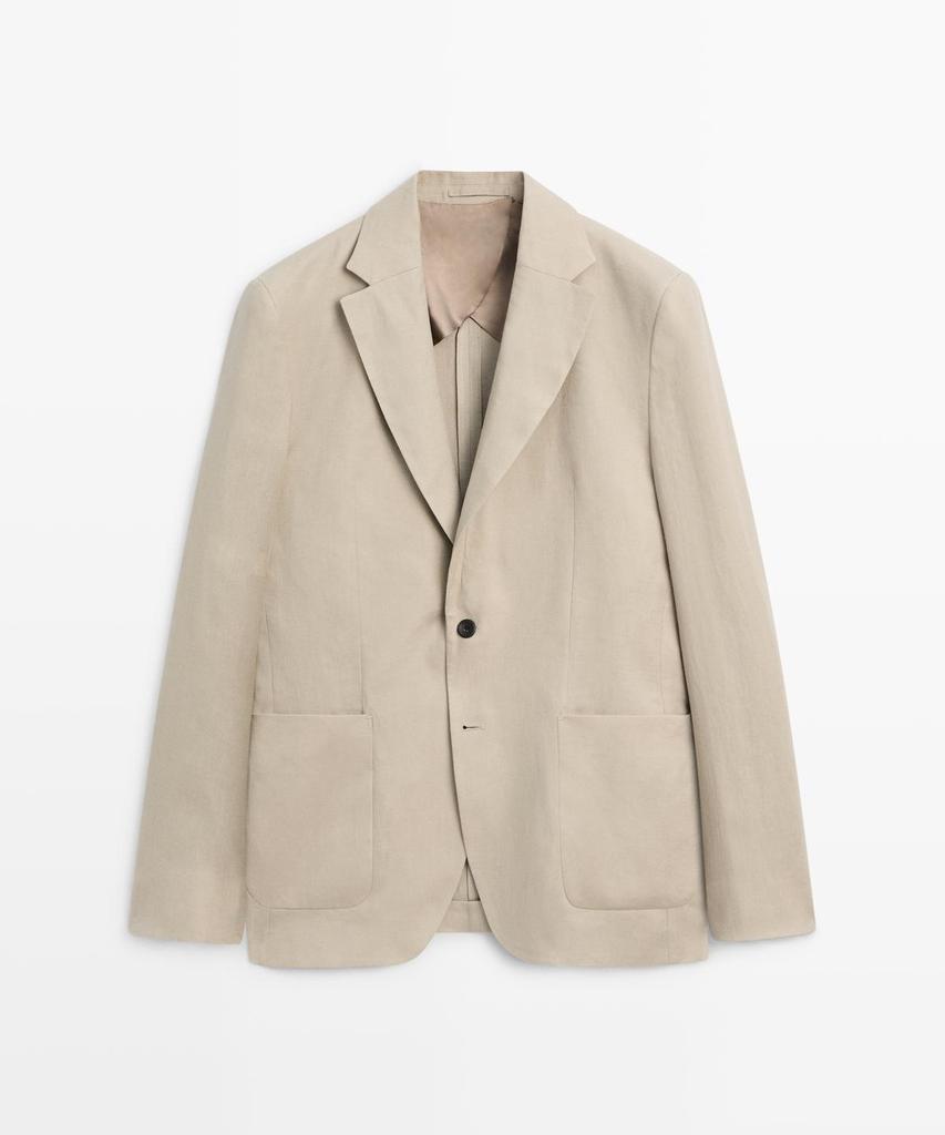 Massimo Dutti Linen Suit Blazer