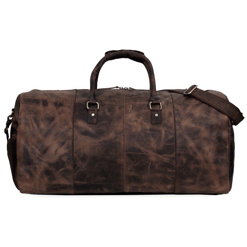 Mens&Womens Travel Bag, Full Grain Leather Duffel Bag, Personalisation Weekend Luggage Bag,Unique Christmas Gifts,Carry-on Bag