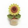 Новый ручной работы крючком пряжа букет высокого класса горшечный подсолнух горшечный имитация цветочного украшения подарок