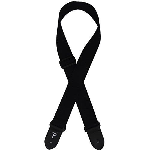 Perri's CWS20-1680 2inch BLACK COTTON W/LEATHER ENDS