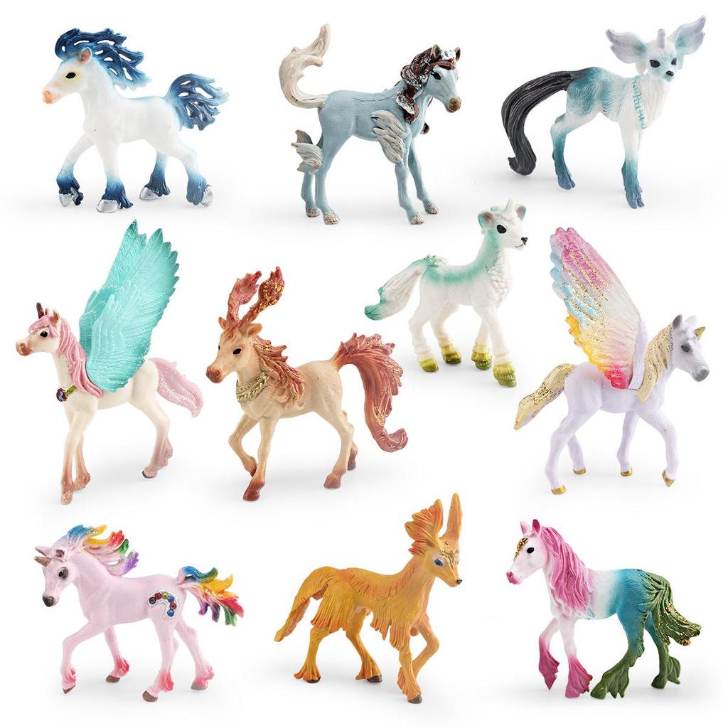 Mythical European Pegasus Unicorn Elf Horse Ornament for Kids