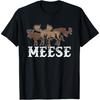 Elk American Wildlife Funny Plural Wordplay Meese Moose T-Shirt