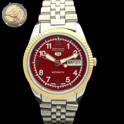 Б/У SEIKO 5 АВТОМАТИЧЕСКИЕ ЯПОНСКИЕ МУЖСКИЕ РЕДКИЕ ЗОЛОТЫЕ ЧАСЫ С МЕХАНИЗМОМ 575a-a304900-9