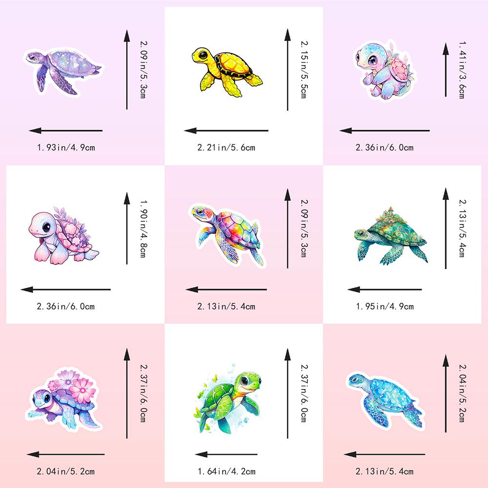 Красочные океанские милые синие морские мировые наклейки с черепахами граффити детские игрушки скейтборд автомобиль мотоцикл наклейка на велосипед
