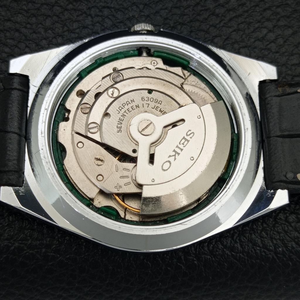 ВИНТАЖНЫЕ ОТРЕМОНТИРОВАННЫЕ МУЖСКИЕ ЧАСЫ SEIKO 5 АВТОМАТИЧЕСКИЕ 6309A ЯПОНИЯ ЧЕРНЫЕ a442895-1