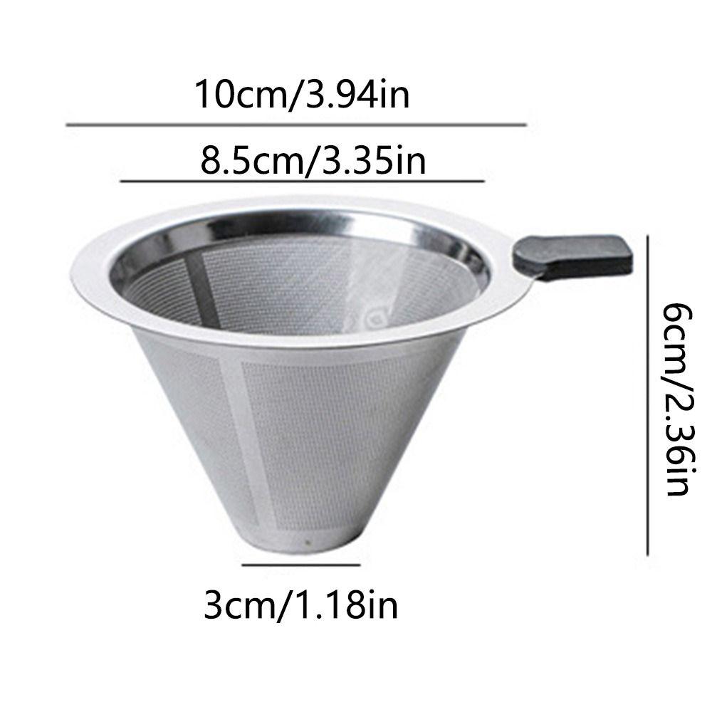 Reusable Drip Coffee Brewer Stainless Steel Glass Carafe Pot Unbreakable Conical Filter  Camping