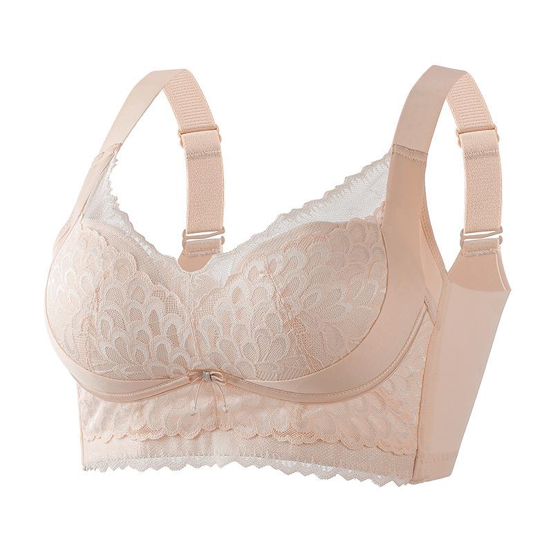 Luxury lace adjustable bra gathers and closes secondary breasts, large breasts, small breasts, no steel rim, comfortable upper support underwear women