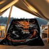 1pc Dragon Artwork Outdoor Blanket, Soft And Comfortable Blanket, Casual Warm Outdoor Blanket, Good Birthday Gift yy251201158