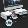 Foldable USB Docking Monitor Stand with Fast Charging & Desktop Storage