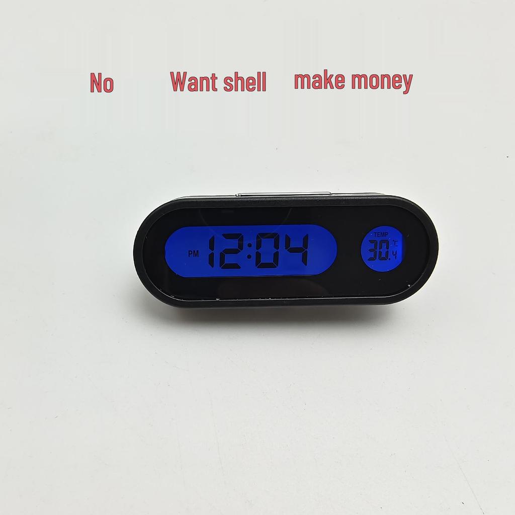 Автомобильный светящийся часы и термометр с креплением на воздуховод