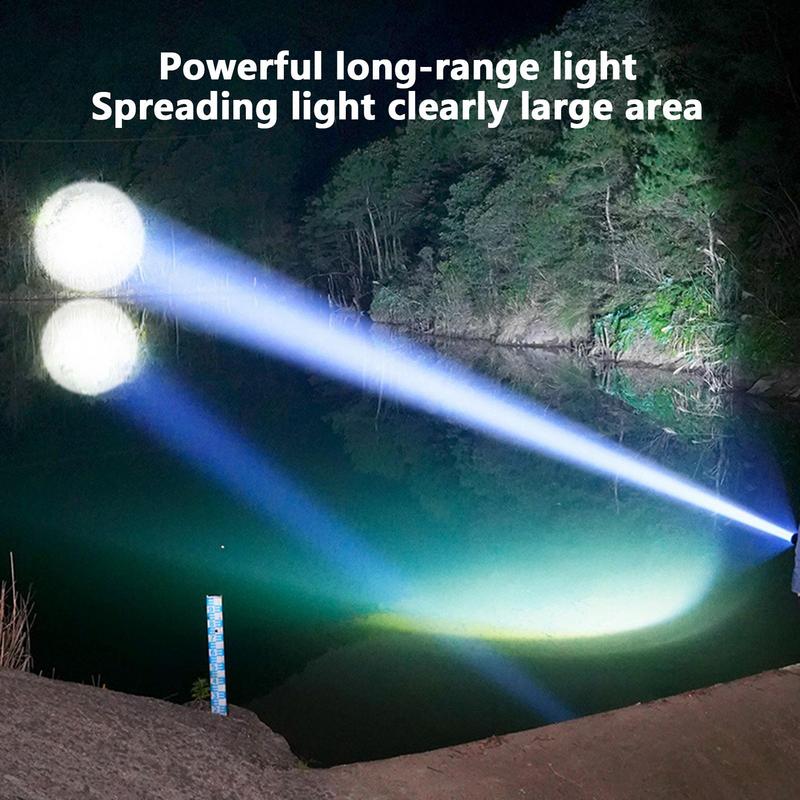 Handheld Flashlights Camping Lantern Flashlight Rechargeable Bright Spotlight Floodlight For Auto Repair Hiking Outdoor Power