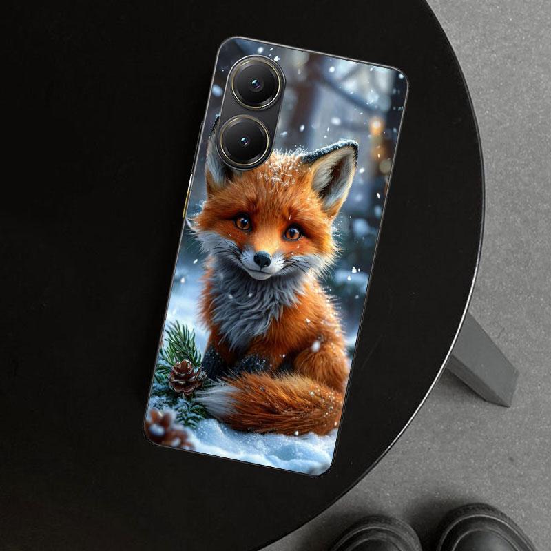 Чехол для телефона с животным лисой для Xiaomi Poco X6 X5 X7 Pro F7 Ultra Redmi 15C 15 13C 13 12C 12 10C 10 10A 9C 9A 9T 9 Coque Poco X6