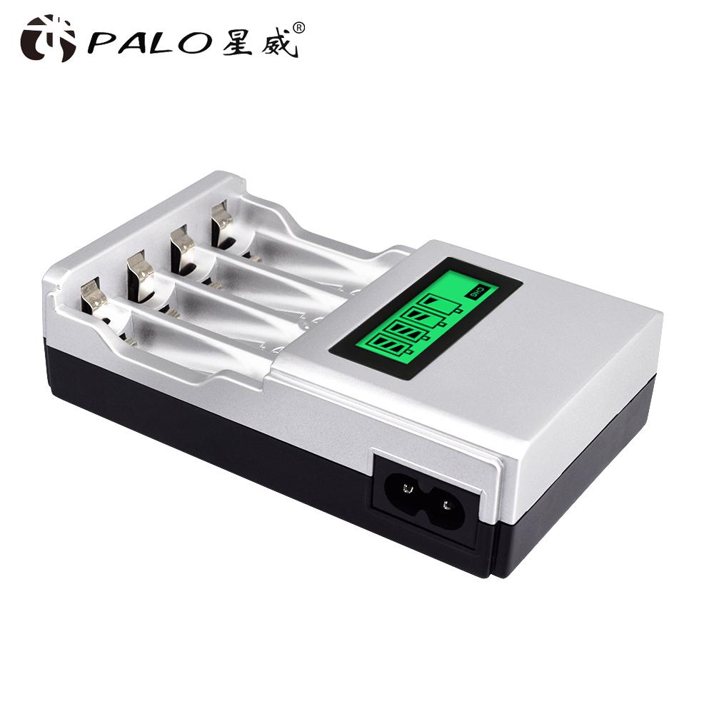 PALO 1Pcs LCD Display Intelligent Battery Charger for AA / AAA NiCd NiMh Rechargeable Batteries Charger Home Multi-function Charger