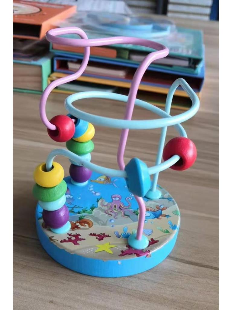 Children's Cartoon Wisdom Wooden Building Blocks Educational Toy Set