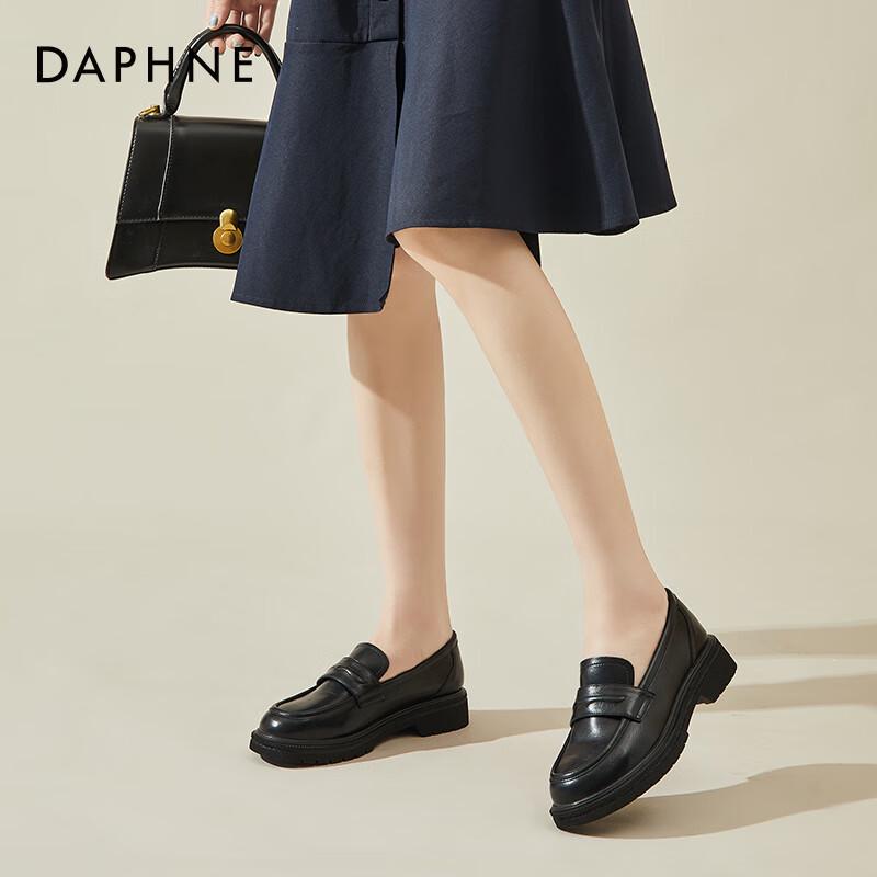 Женские ретро лоферы на массивном каблуке Daphne